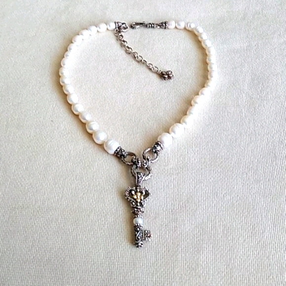 Barbara Bixby Jewelry - BARBARA BIXBY PEARL'S AND KEY NECKLACE